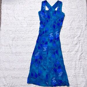 Vintage 90’s Y2K Connected Blue Floral Rayon Maxi Dress – Size 6 softgirl